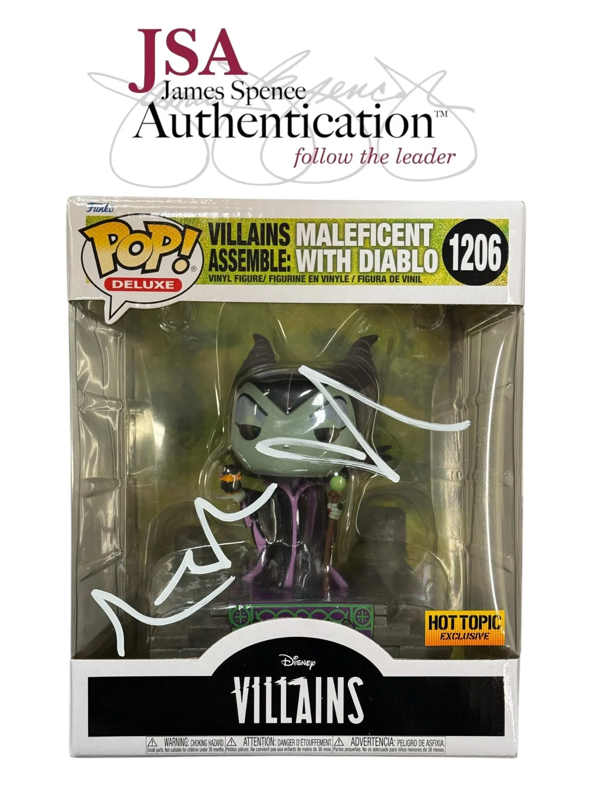 Angelina Jolie — ANGELINA JOLIE SIGNED MALEFICENT JUMBO FUNKO POP AUTOGRAPH JSA COA AY81050