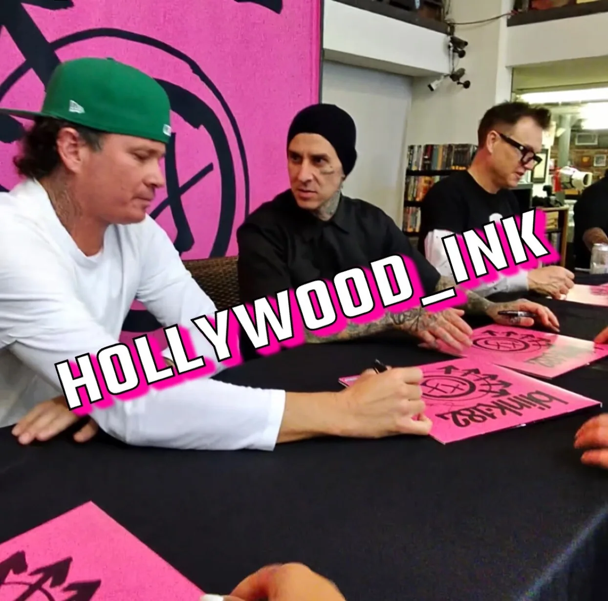 BLINK 182 SIGNED AUTOGRAPH VINYL TRAVIS BARKER MARK HOPPUS TOM DELONGE BECKETT-C, image 5