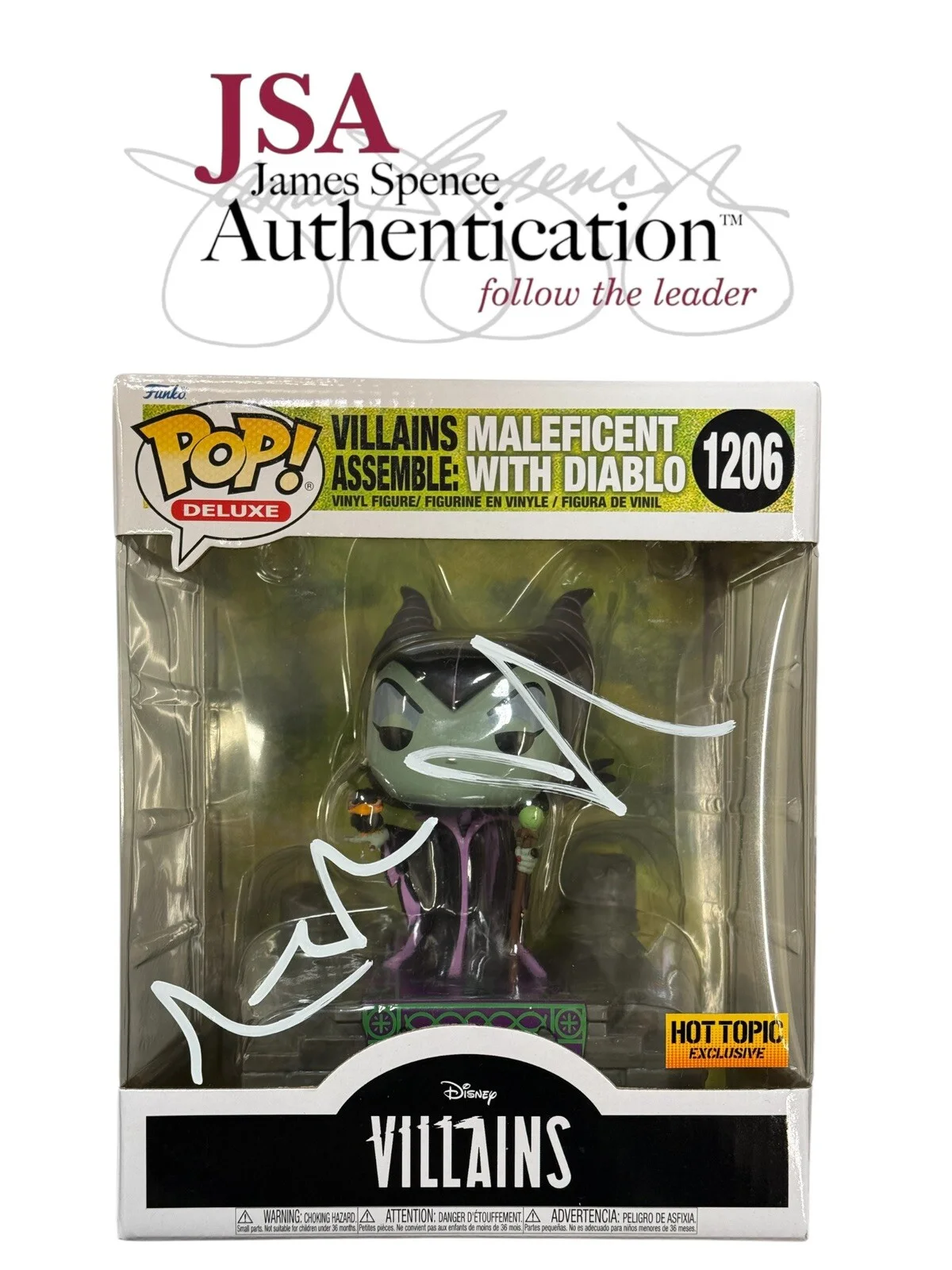 Angelina Jolie — ANGELINA JOLIE SIGNED MALEFICENT JUMBO FUNKO POP AUTOGRAPH JSA COA AY81051