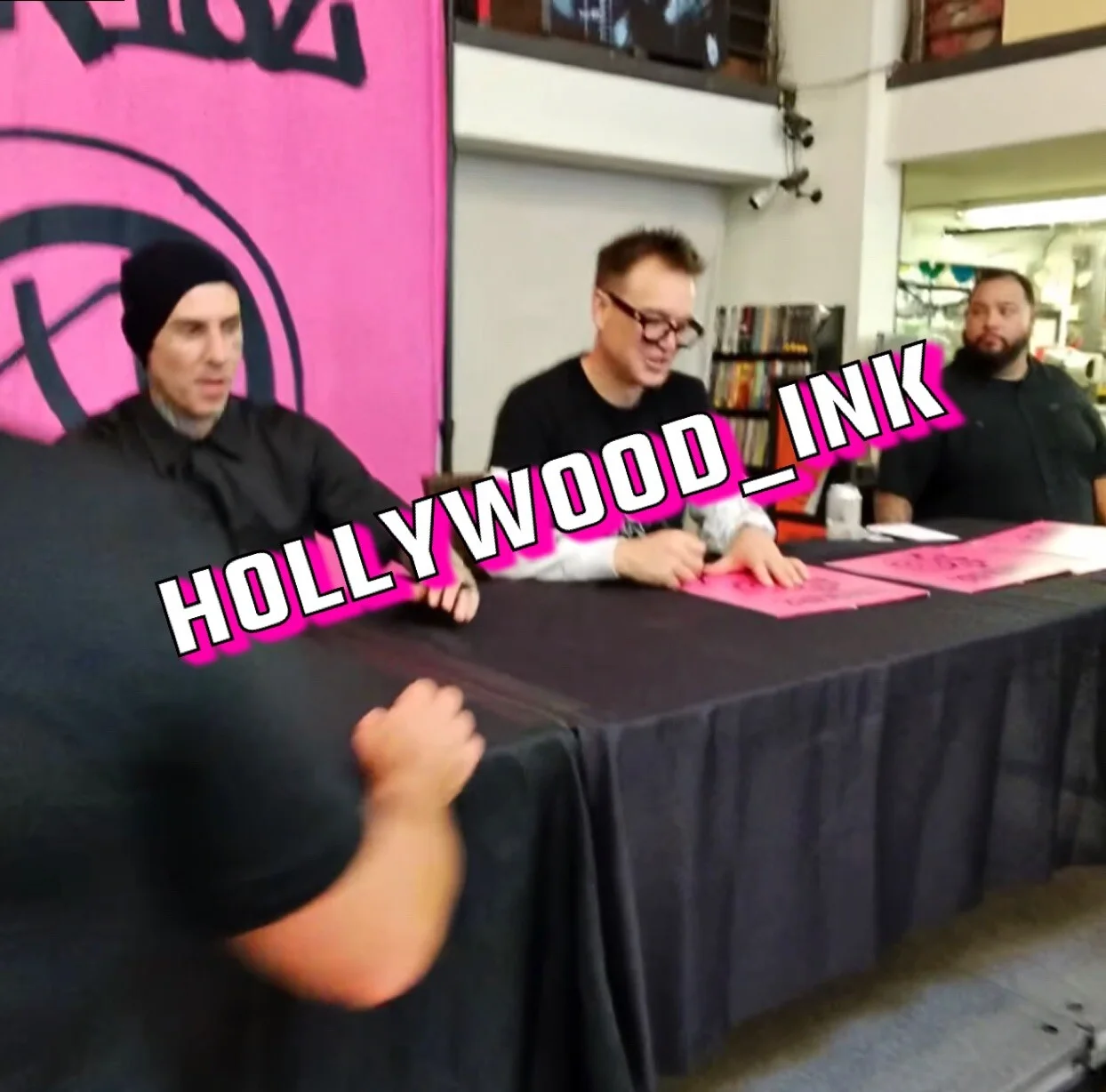 BLINK 182 SIGNED AUTOGRAPH VINYL TRAVIS BARKER MARK HOPPUS TOM DELONGE BECKETT-A, изображение 4