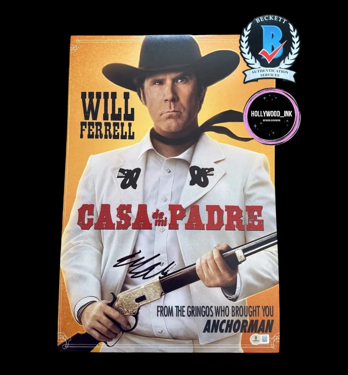 Will Ferell — WILL FERRELL “CASA DE MI PADRE”SIGNED AUTOGRAPH 12x18 MOVIE PHOTO BECKETT COA
