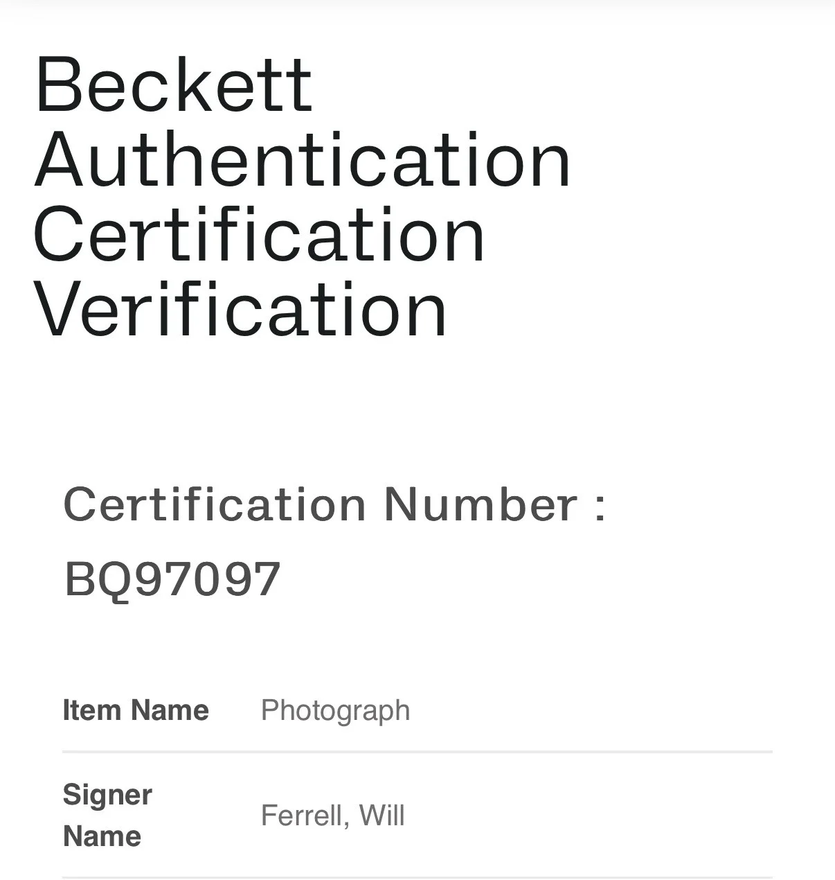 Will Ferell — WILL FERRELL SIGNED 'ANCHORMAN' 12x18 MOVIE PHOTO ELF STEPBROTHERS BECKETT COA, изображение 5