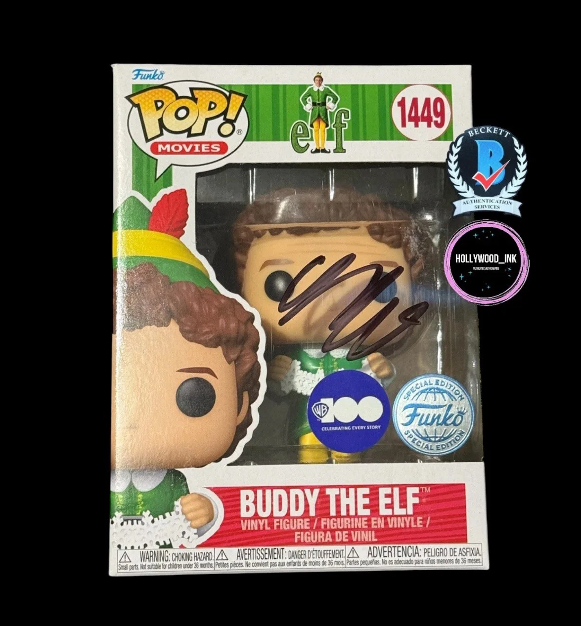 Will Ferrell — WILL FERRELL SIGNED AUTOGRAPH BUDDY ELF FUNKO #1449 BECKETT COA BQ97085