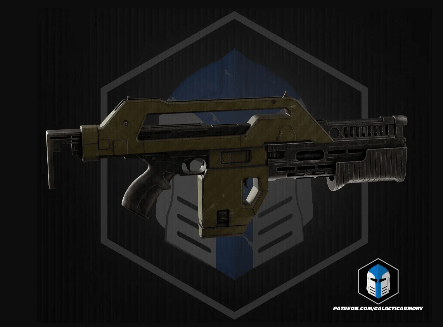 Aliens Custom 3D Printed M41A Pulse Blaster Replica Prop 1:1, image 2