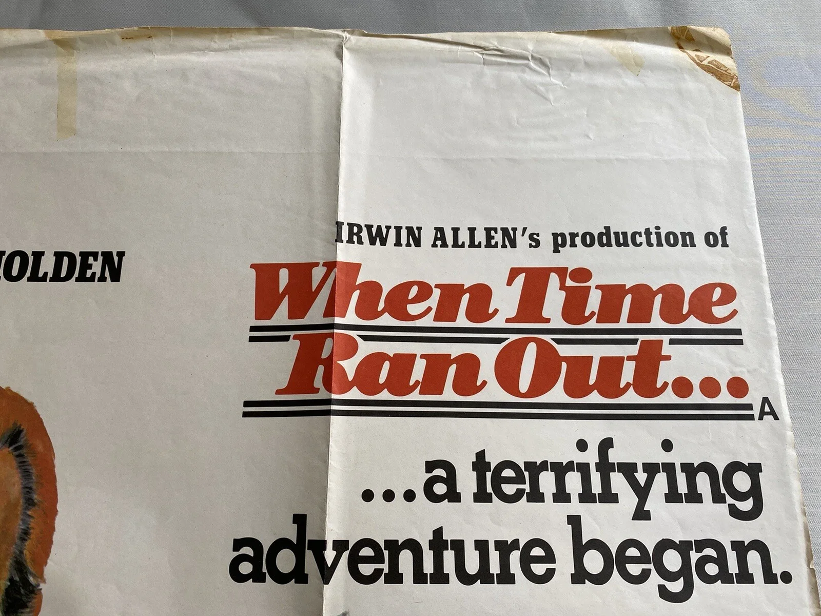 WHEN TIME RAN OUT - UK QUAD (30"x 40") ORIGINAL VINTAGE CINEMA POSTER 1980, image 2
