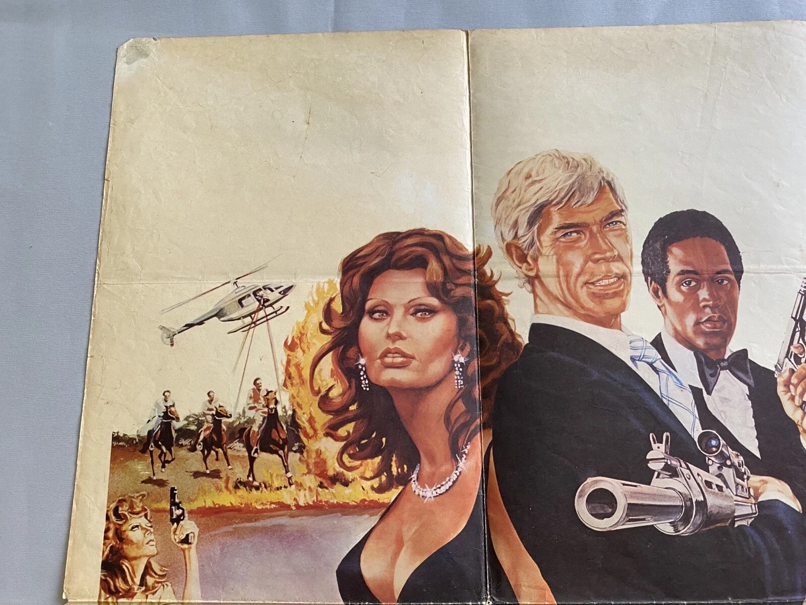 FIREPOWER - UK QUAD (30"x 40") ORIGINAL VINTAGE CINEMA POSTER 1979 LOREN, изображение 2