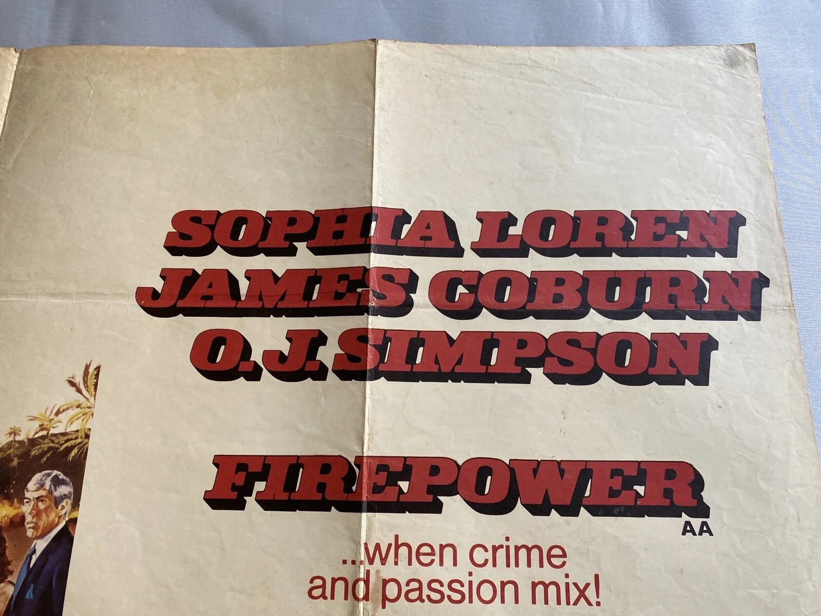 FIREPOWER - UK QUAD (30"x 40") ORIGINAL VINTAGE CINEMA POSTER 1979 LOREN, изображение 3