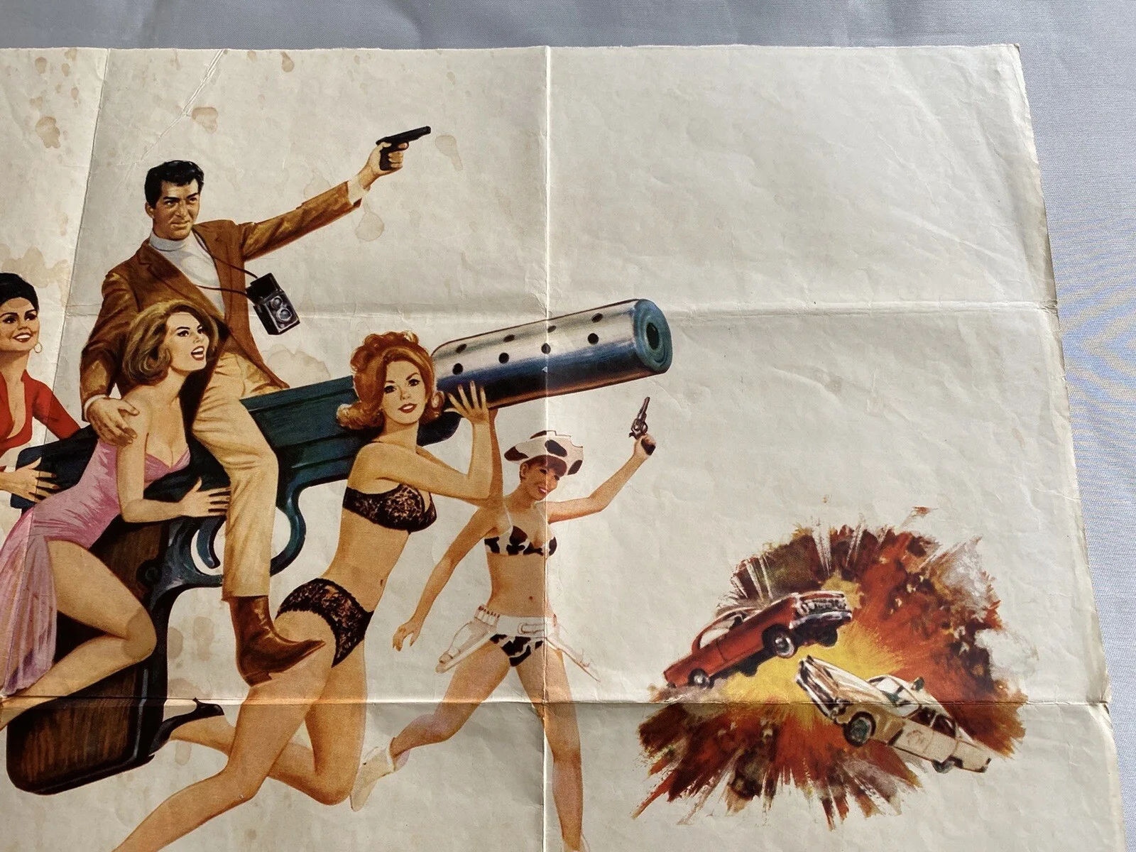 THE SILENCERS - UK QUAD (30"x 40") ORIGINAL VINTAGE CINEMA POSTER 1966 MARTIN, изображение 2