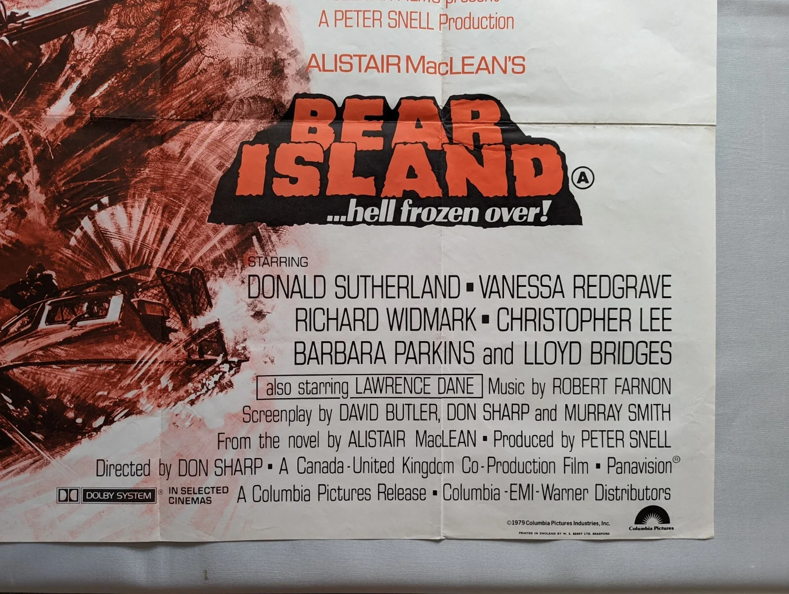 BEAR ISLAND Hell Frozen Over 1979 ORIGINAL UK QUAD FILM POSTERS, изображение 4
