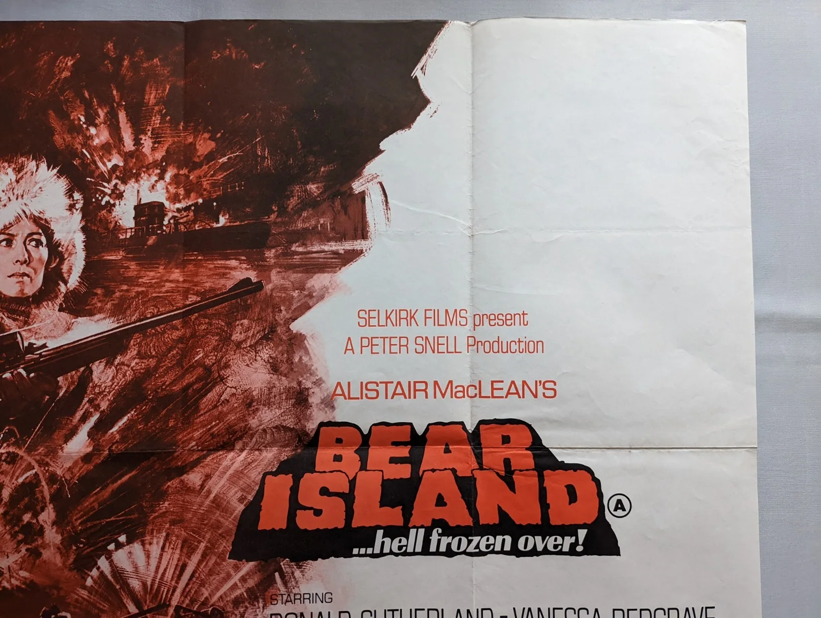 BEAR ISLAND Hell Frozen Over 1979 ORIGINAL UK QUAD FILM POSTERS, изображение 5
