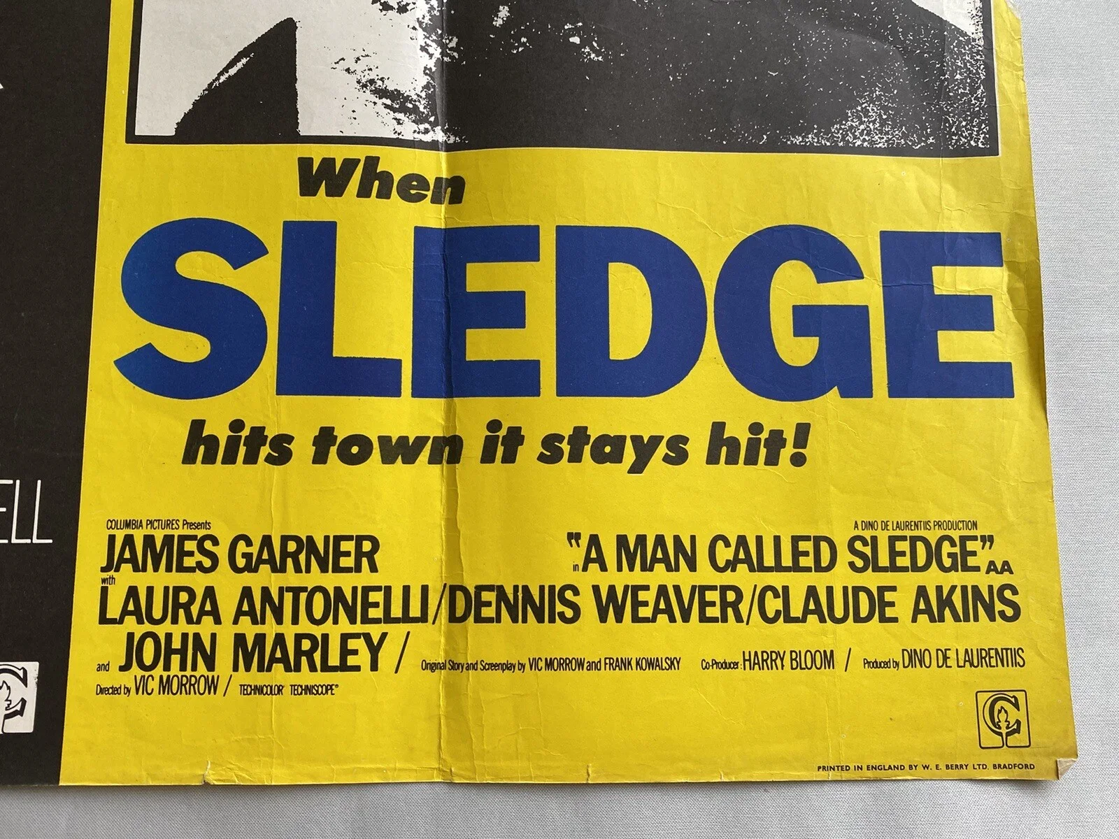 THE EXECUTIONER / SLEDGE - DOUBLE BILL UK QUAD (30"x 40") ORIGINAL CINEMA POSTER, image 4