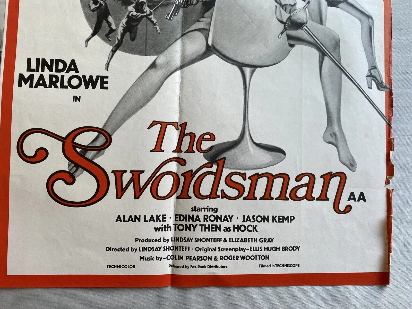 THE HUMAN FACTOR / SWORDSMAN - UK QUAD DOUBLE (30"x 40") ORIGINAL CINEMA POSTER, изображение 3