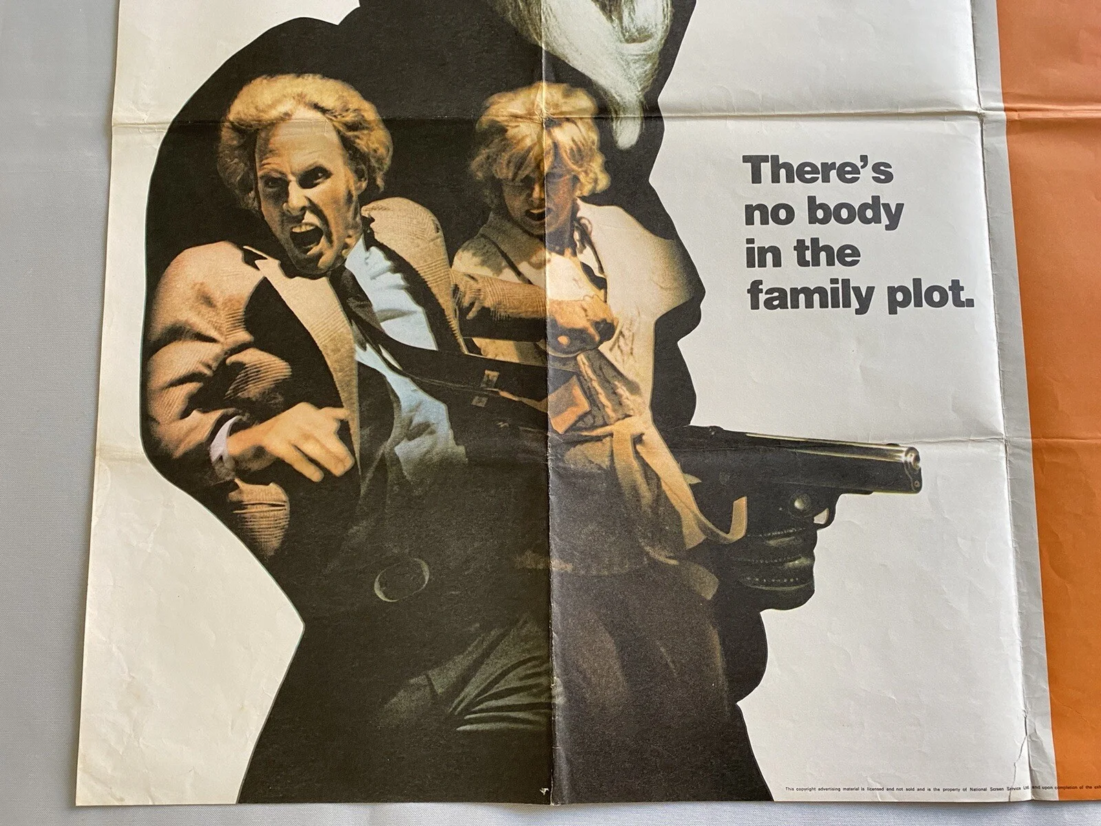 FAMILY PLOT - UK QUAD (30"x 40") ORIGINAL VINTAGE CINEMA POSTER HITCHCOCK 1976, изображение 5