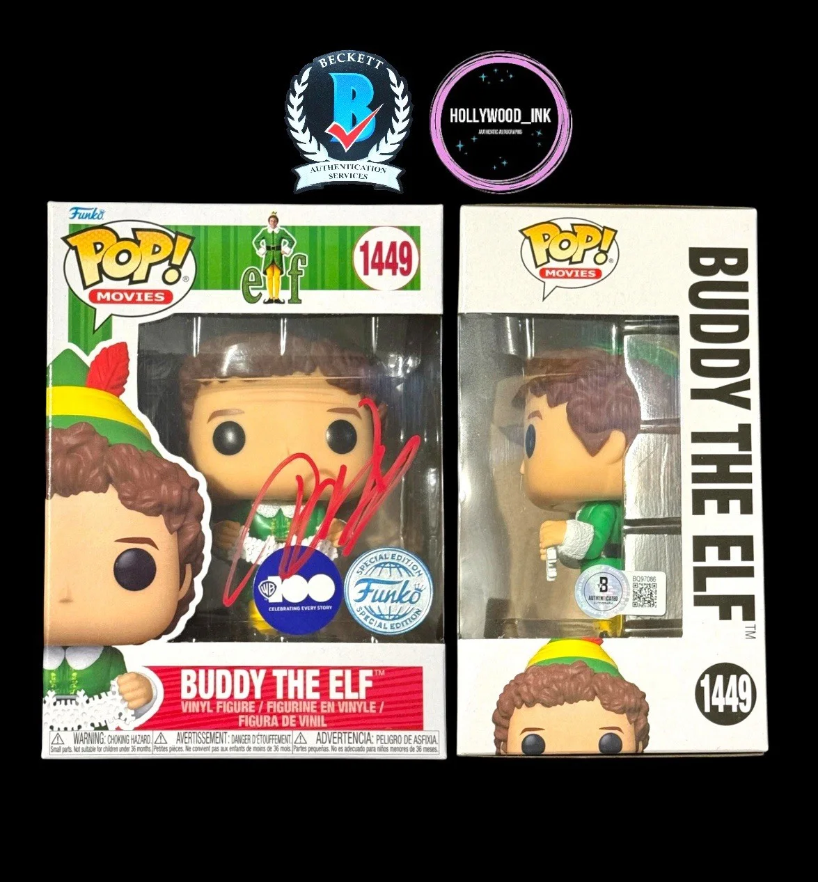 Will Ferrell — WILL FERRELL SIGNED AUTOGRAPH BUDDY ELF FUNKO #1449 BECKETT COA BQ97086