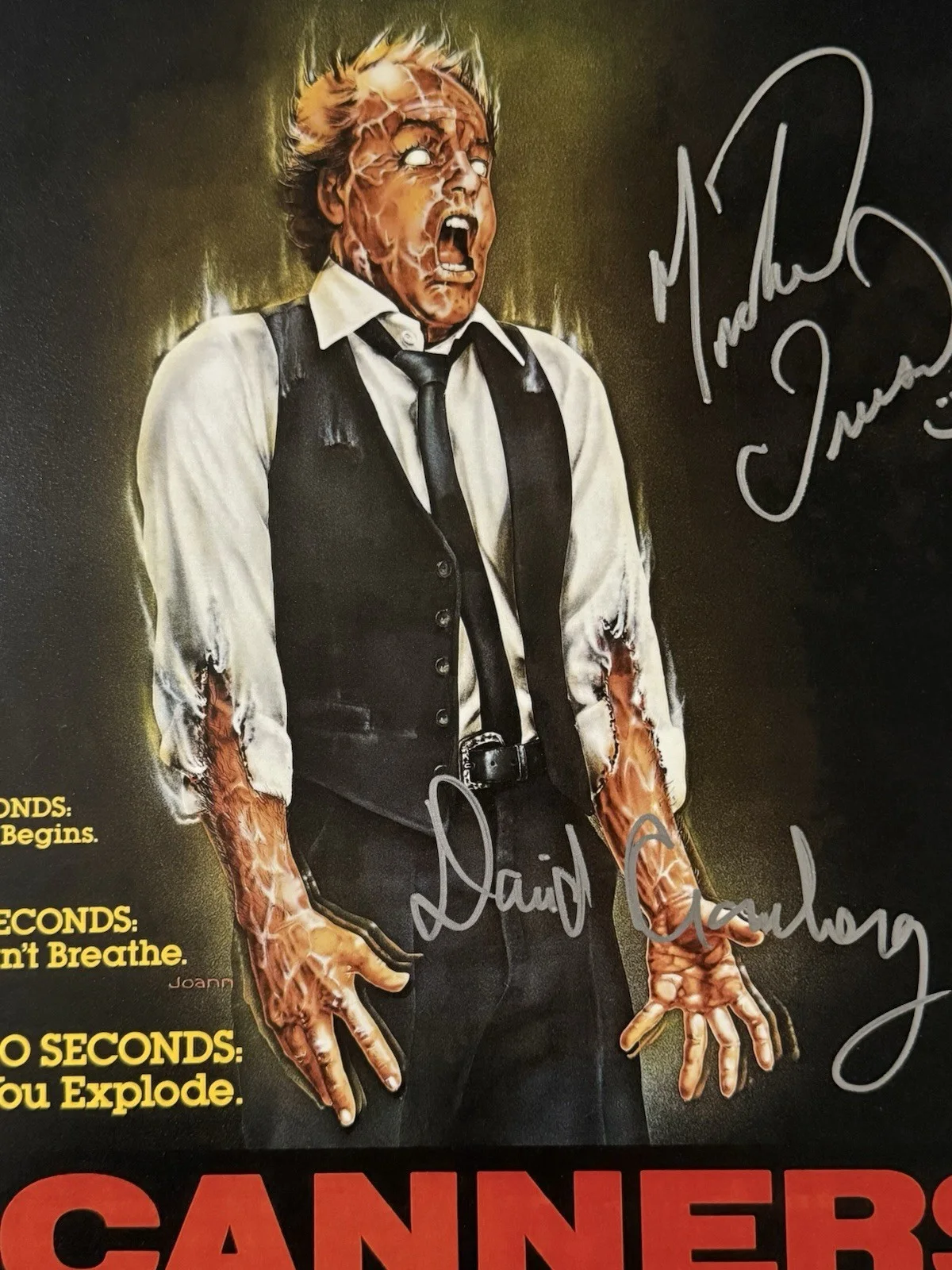 David Cronenbrg — DAVID CRONENBERG SIGNED AUTOGRAPH SCANNERS 12X18 PHOTO BECKETT BR85503, изображение 2