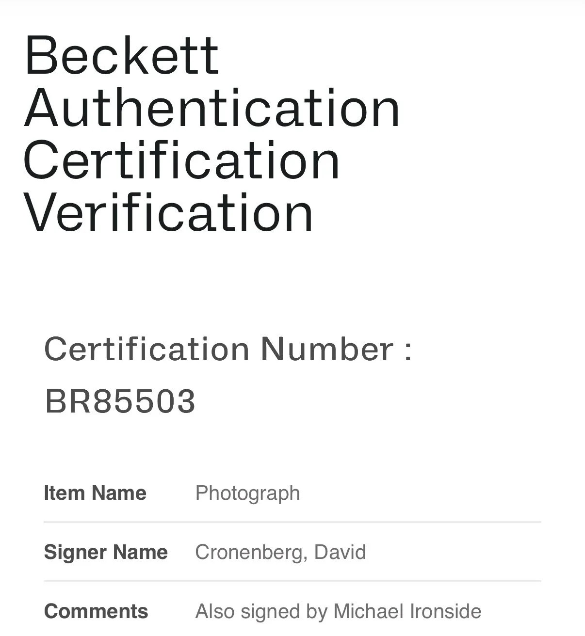 David Cronenbrg — DAVID CRONENBERG SIGNED AUTOGRAPH SCANNERS 12X18 PHOTO BECKETT BR85503, изображение 4