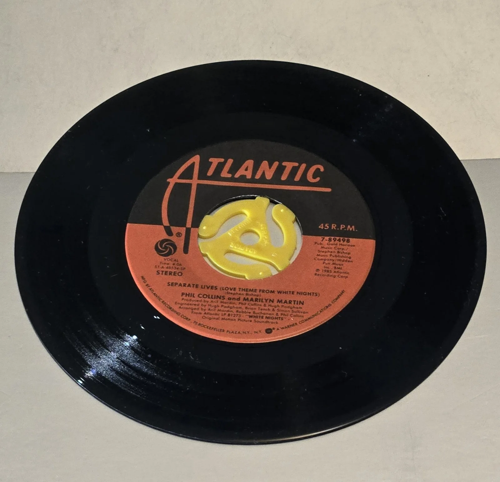 PHIL COLLINS - Separate Lives 7" 45rpm Vinyl w/ Picture Sleeve, изображение 3
