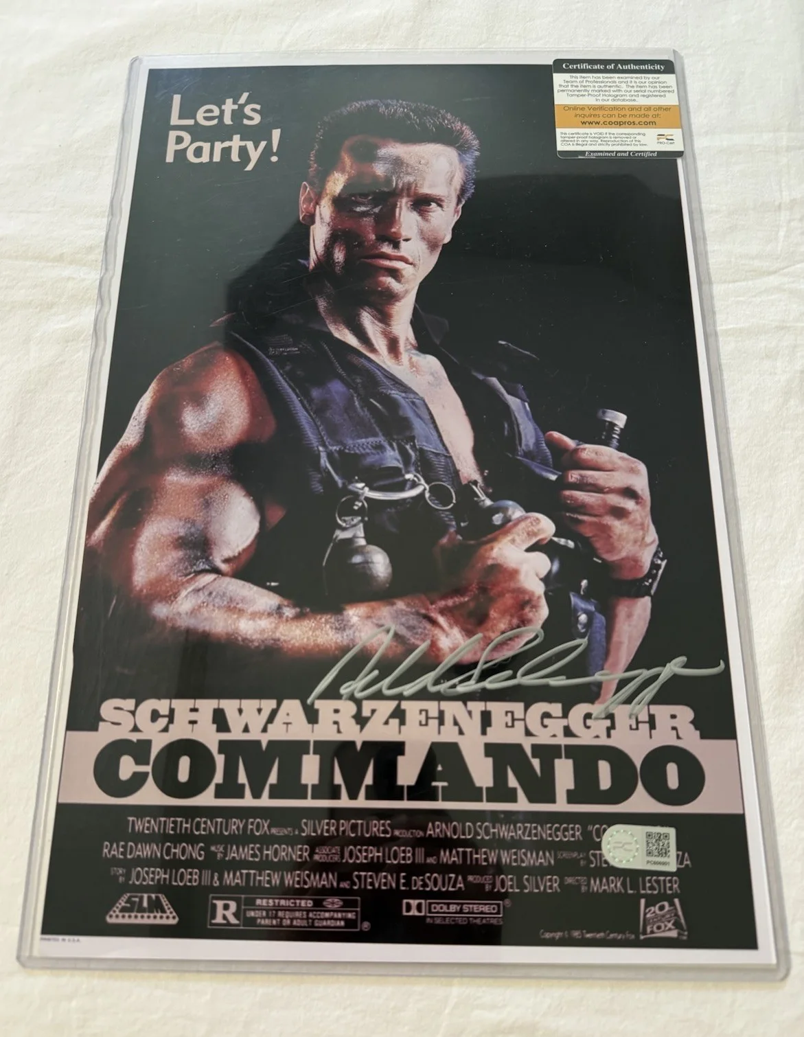Arnold Alois Schwarzenegger — Arnold Alois Schwarzenegger ‘Terminator’ Signed Autographed 17x11 Photo PCA COA, изображение 4