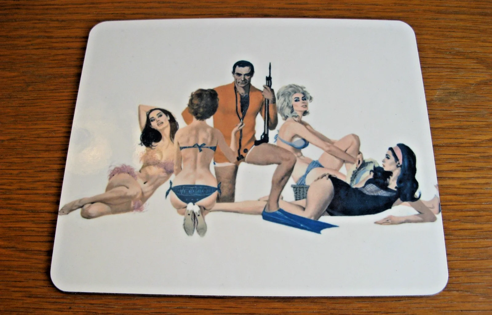 Rare James Bond Sean Connery Thunderball Set of 6 Place Mats - 23 X 19 cm, изображение 3