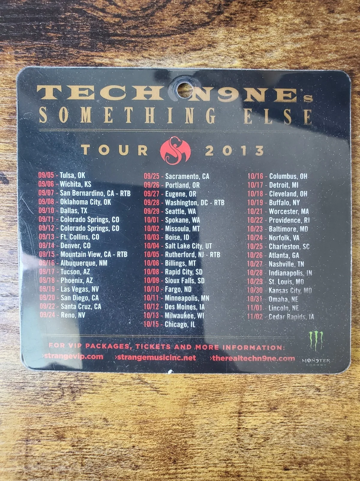 Autographed Tech N9NE Something Else All Access Pass Booklet Authentic, image 2