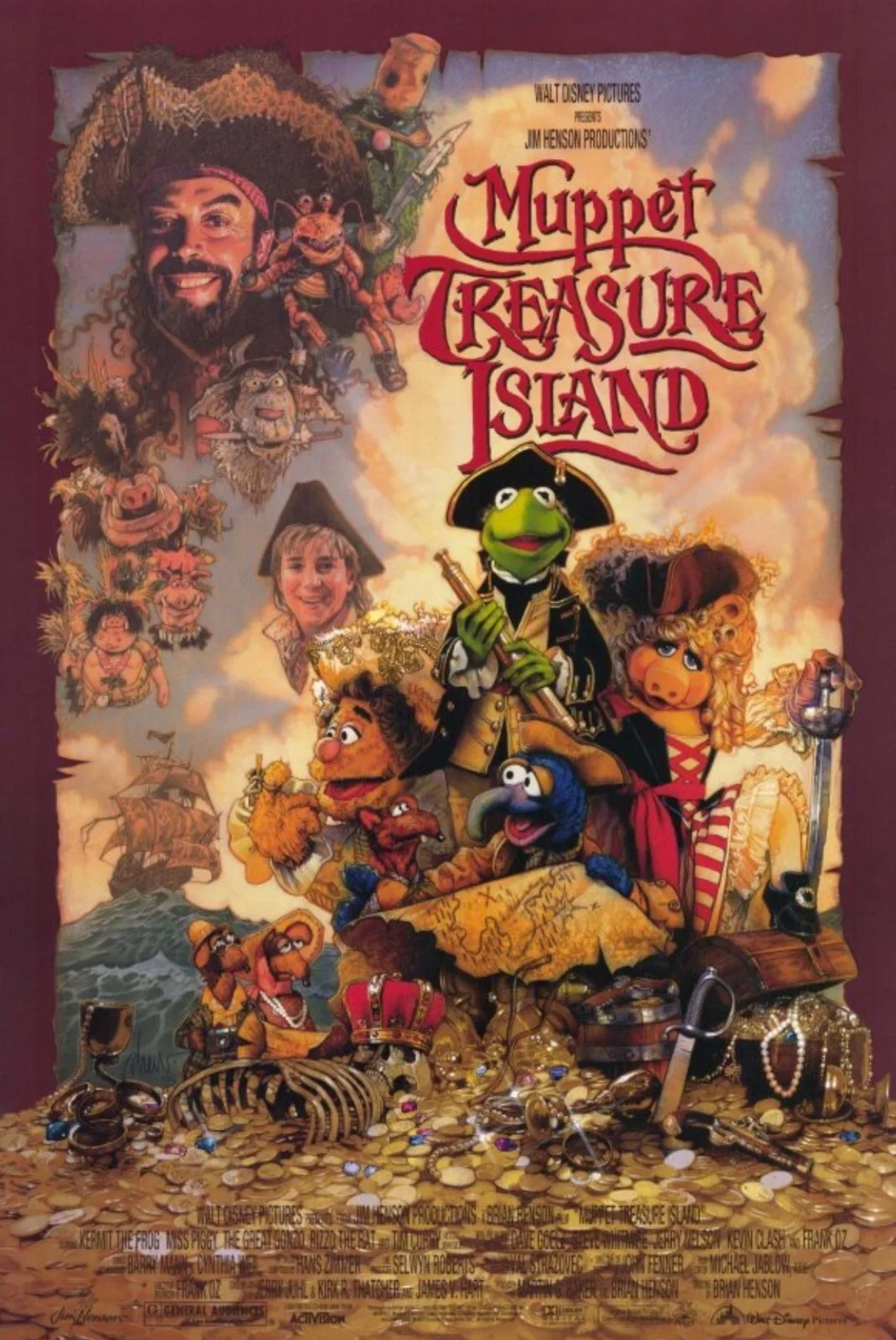Muppet Treasure Island 1996 Very Rare Unmounted Genuine 35mm Film Cells, изображение 2