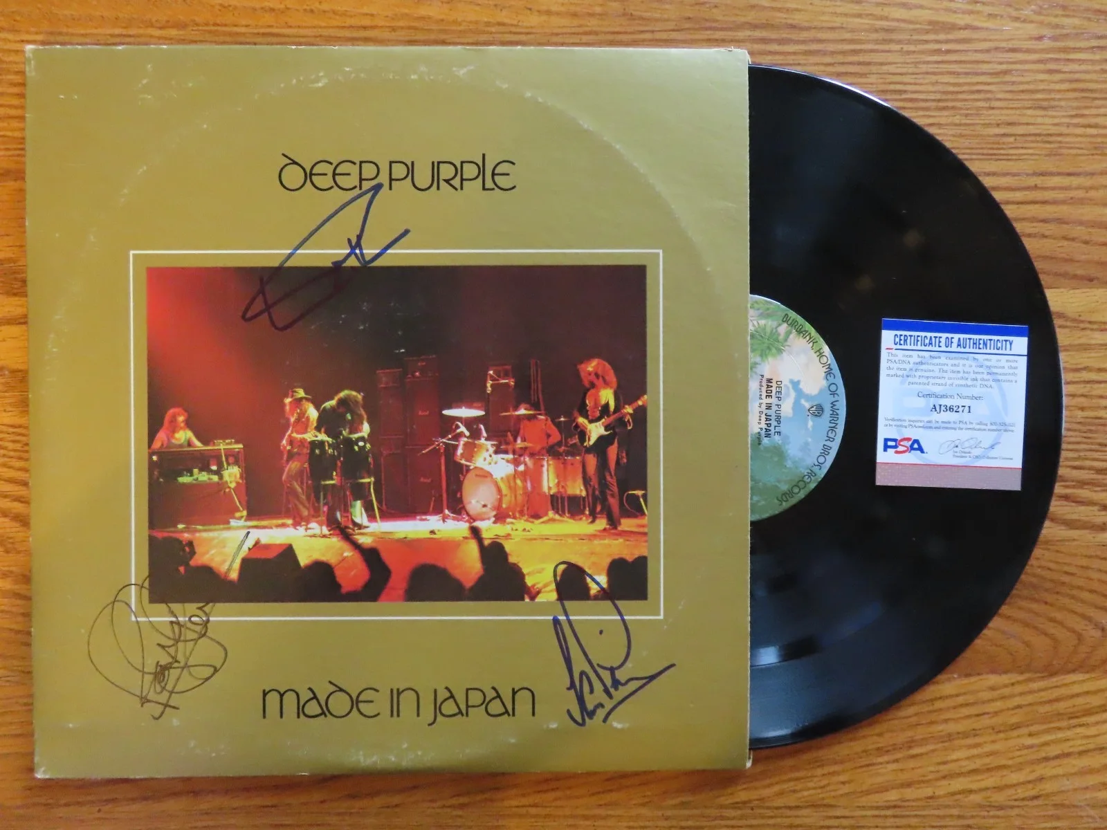 DEEP PURPLE signed MADE IN JAPAN 1980 Record PSA BLACKMORE GILLAN PAICE GLOVER, изображение 3