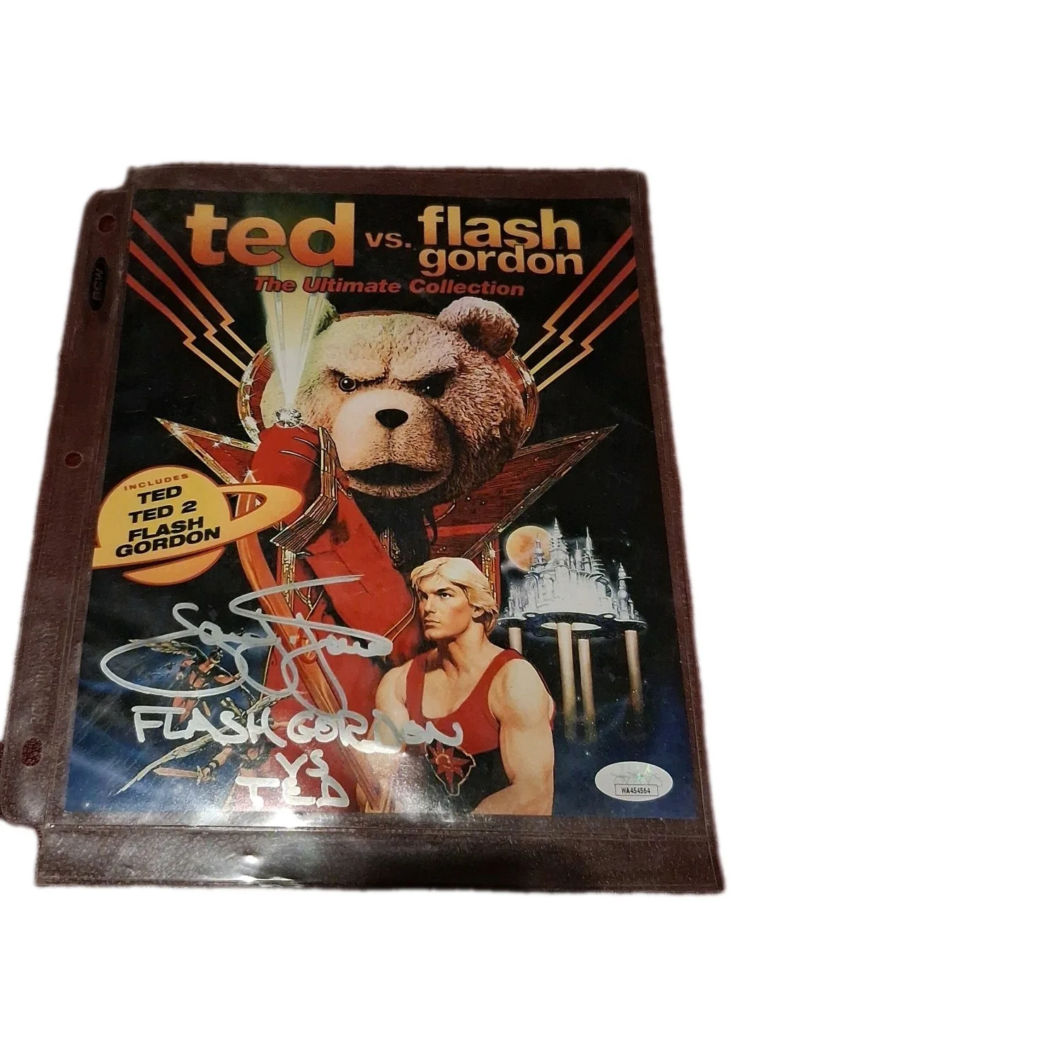 Signed Ted Vs Flash Gordon 8×10 Photo 8x10 Autographed Wa454564, изображение 2