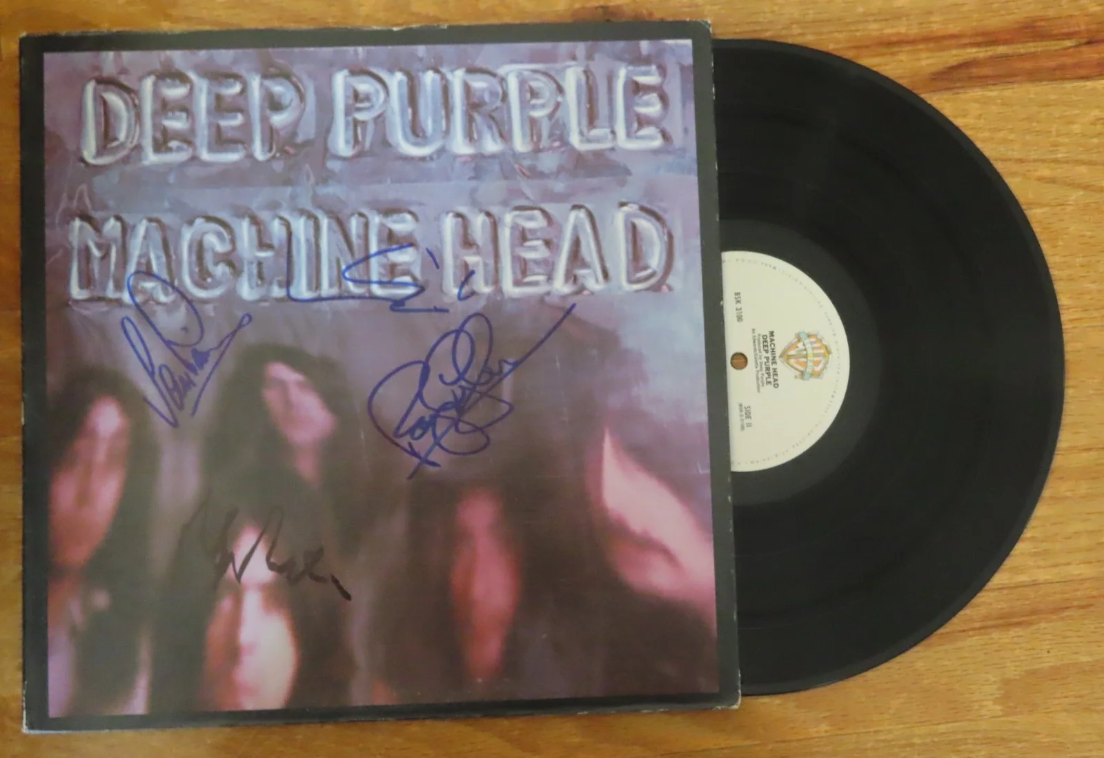 DEEP PURPLE signed MACHINE HEAD Record PSA RITCHIE BLACKMORE GILLAN PAICE GLOVER, image 3