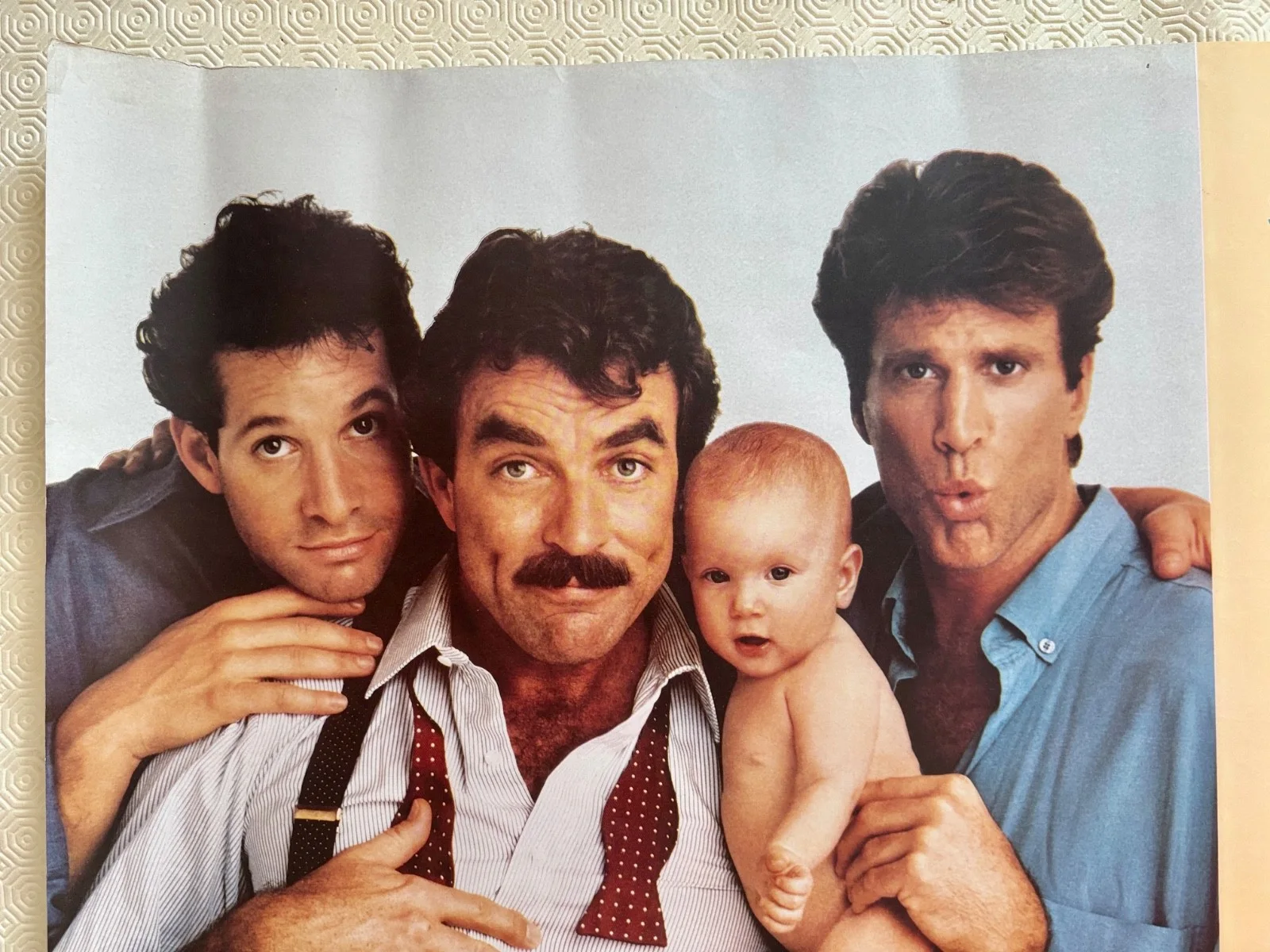 Three Men and a Baby Original 1987 Quad Poster Tom Selleck Ted Danson Guttenberg, изображение 5