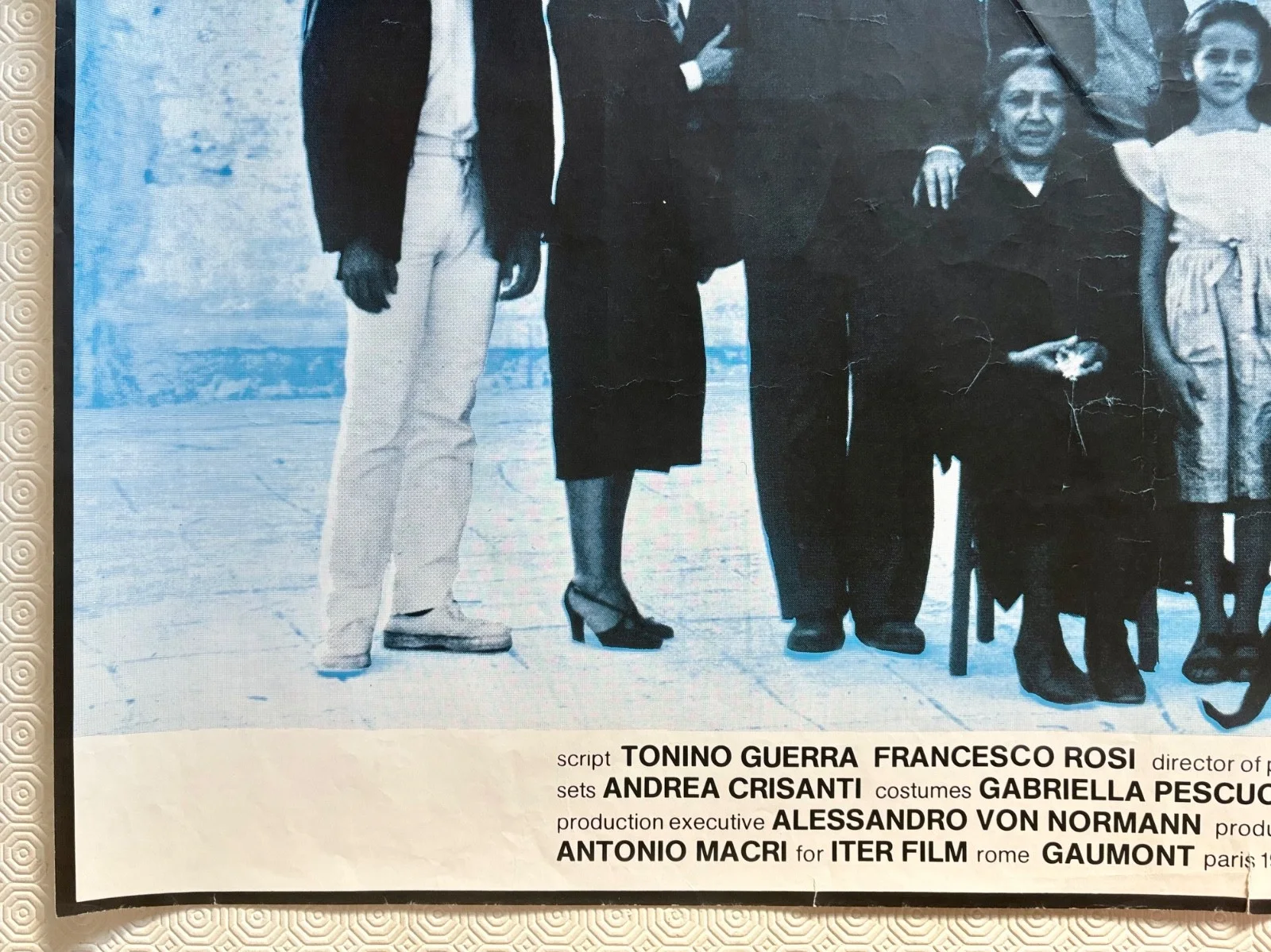 Three Brothers Original 1981 Quad Poster Francesco Rosi Philippe Noiret, изображение 2