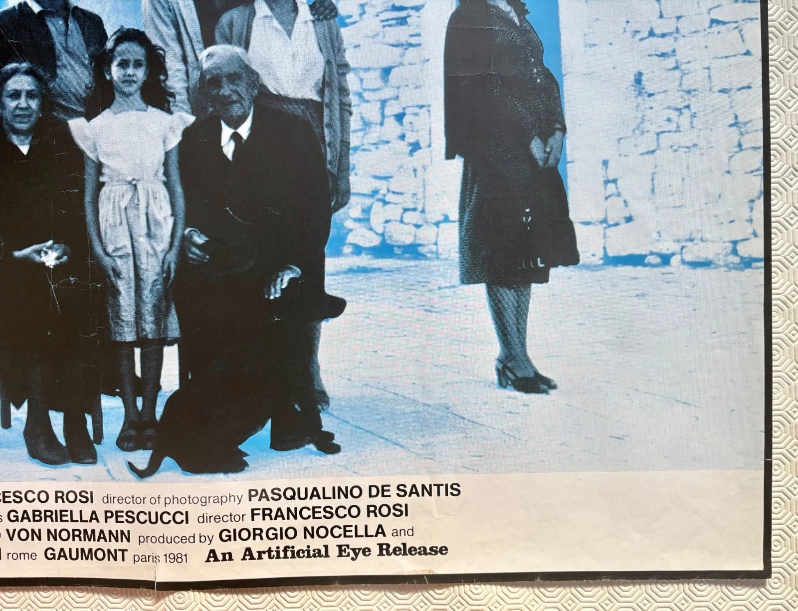 Three Brothers Original 1981 Quad Poster Francesco Rosi Philippe Noiret, изображение 3