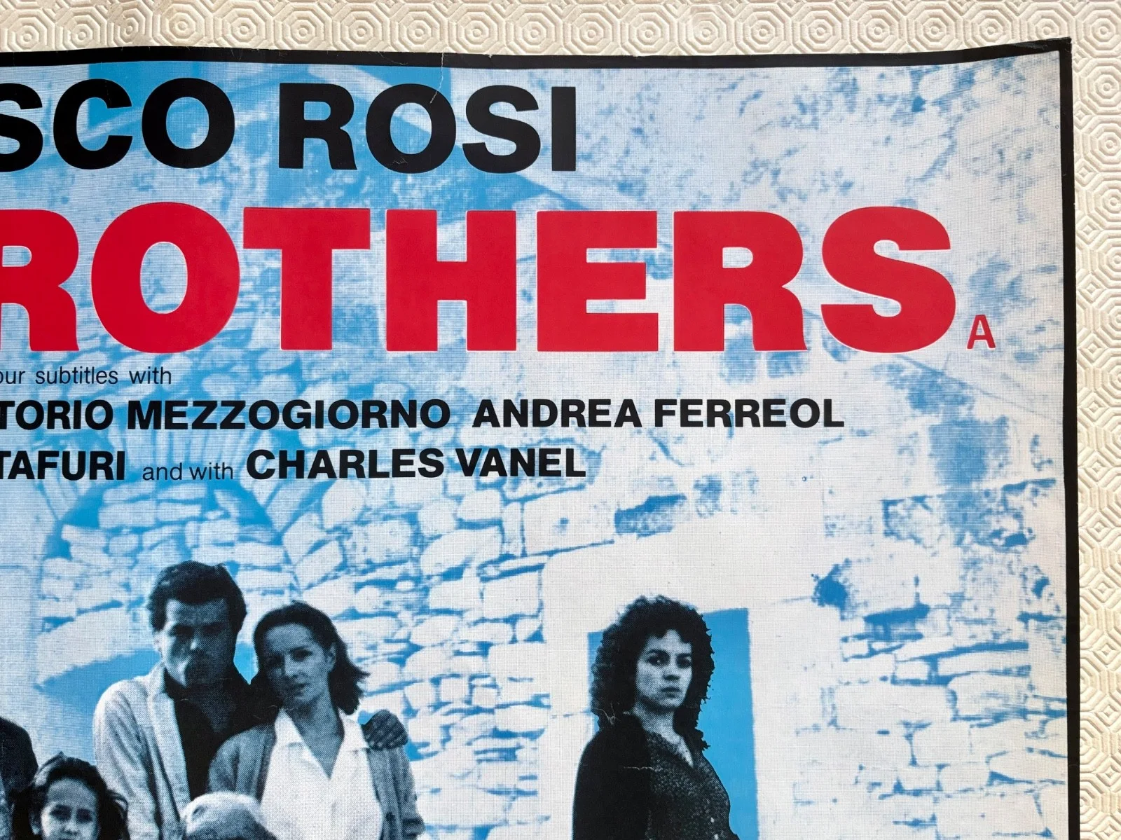 Three Brothers Original 1981 Quad Poster Francesco Rosi Philippe Noiret, изображение 4