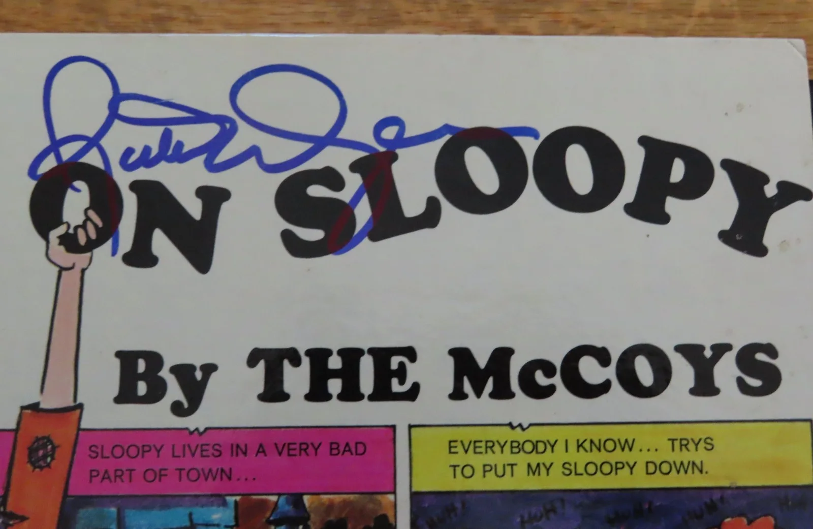 RICK DERRINGER signed HANG ON SLOOPY McCoys Record "Rock and Roll, Hoochie Koo", image 2