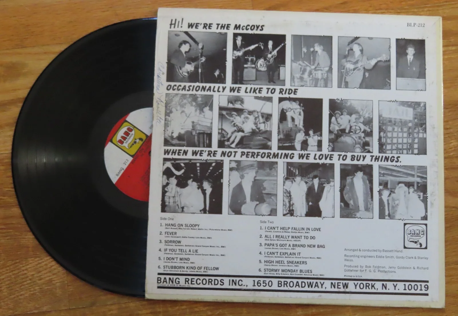RICK DERRINGER signed HANG ON SLOOPY McCoys Record "Rock and Roll, Hoochie Koo", image 3