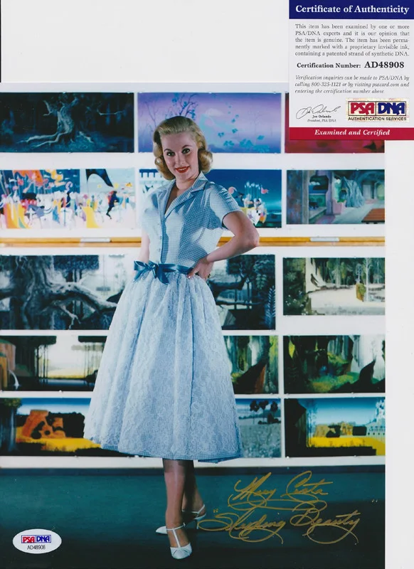 Mary Costa — Mary Costa Aurora Sleeping Beauty Signed Autograph 8x10 Photo PSA/DNA COA #5
