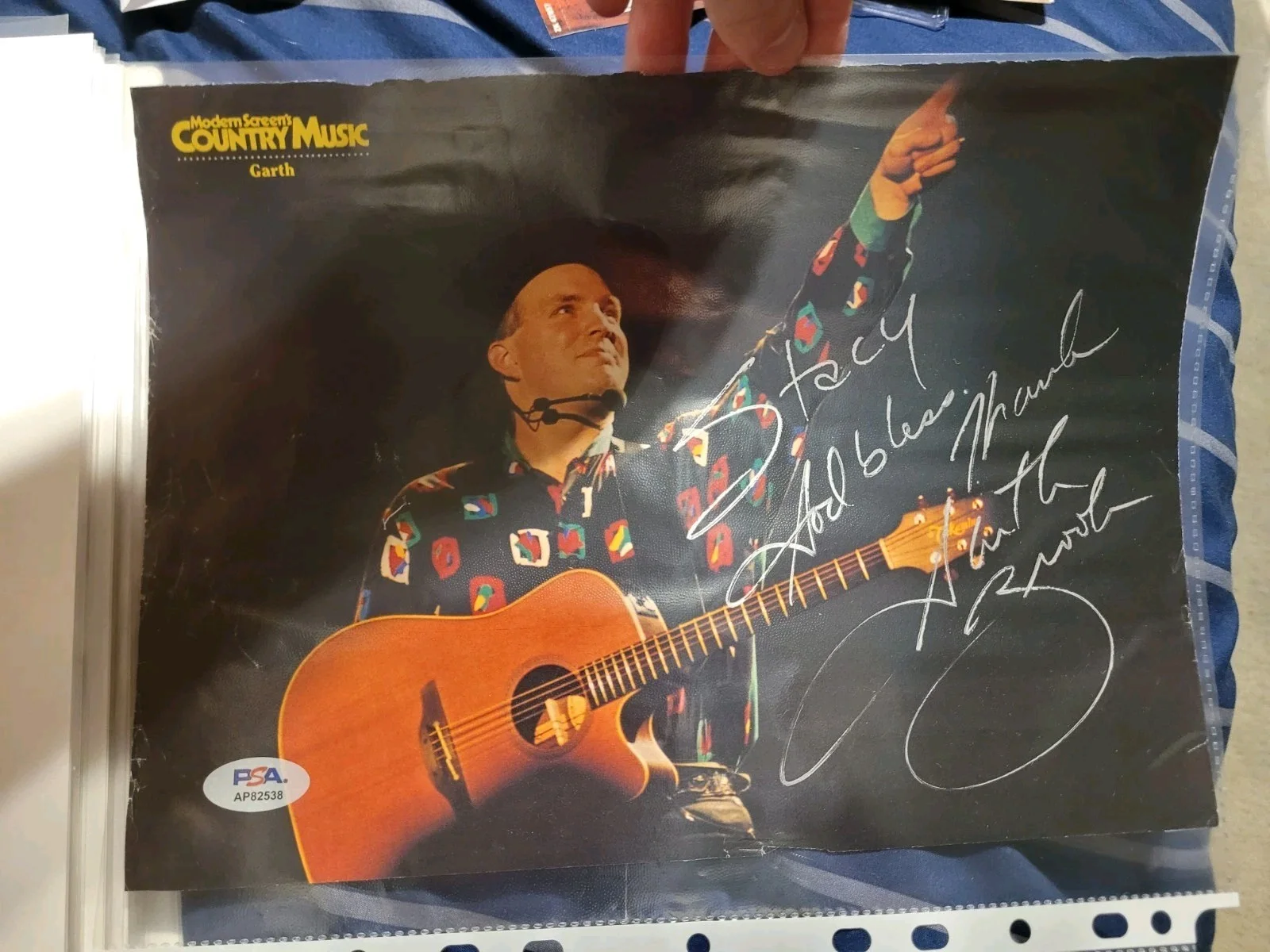 Garth Brook Signed autograph 8x10 Magazine Page PSA Coa God Bless Country Legend, изображение 2