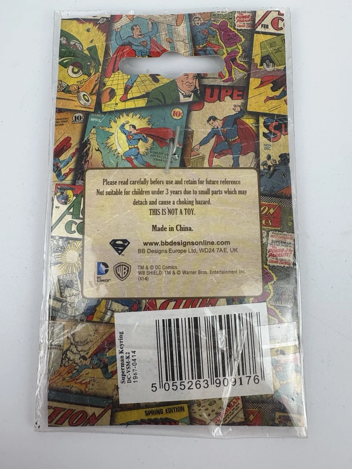 Superman DC Comics Metal Enamel Keyring New Sealed Please Read Description, image 2