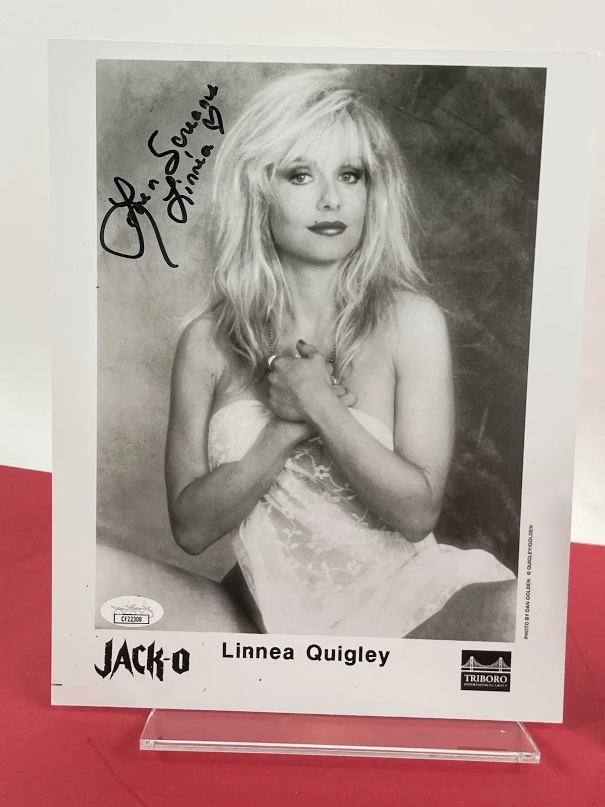 Scream Queen Linnea Quigley " Jack-O" hand signed 8x10 photograph JSA Certified, image 2