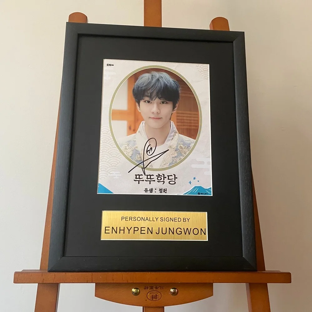 ENHYPEN JUNGWON Photo Poster 8*10 Autographs SIGNED K-POP FRAMED 2025, image 2