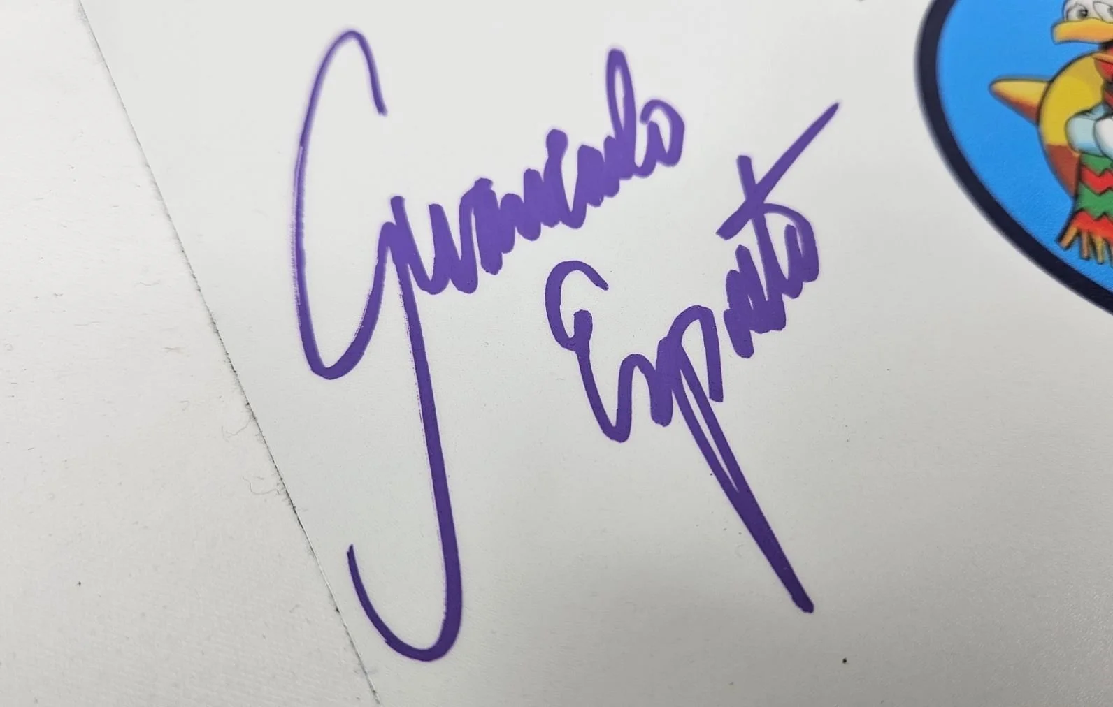 Giancarlo Esposito — Rare Breaking Bad Signed "Gus" Los Pollos Hermanos Label WWOC -COA, изображение 2