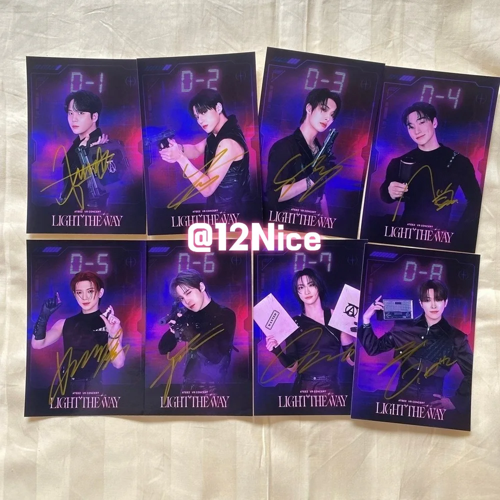 ATEEZ Autographed Signed Photo Light The Way K-POP Collection 4*6 2025 #Nice, image 2