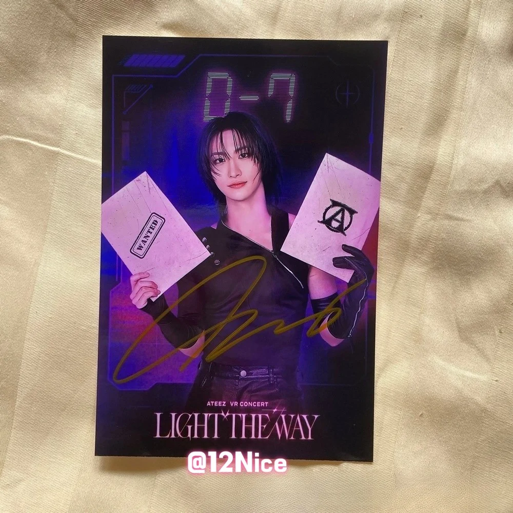 ATEEZ Autographed Signed Photo Light The Way K-POP Collection 4*6 2025 #Nice, image 3