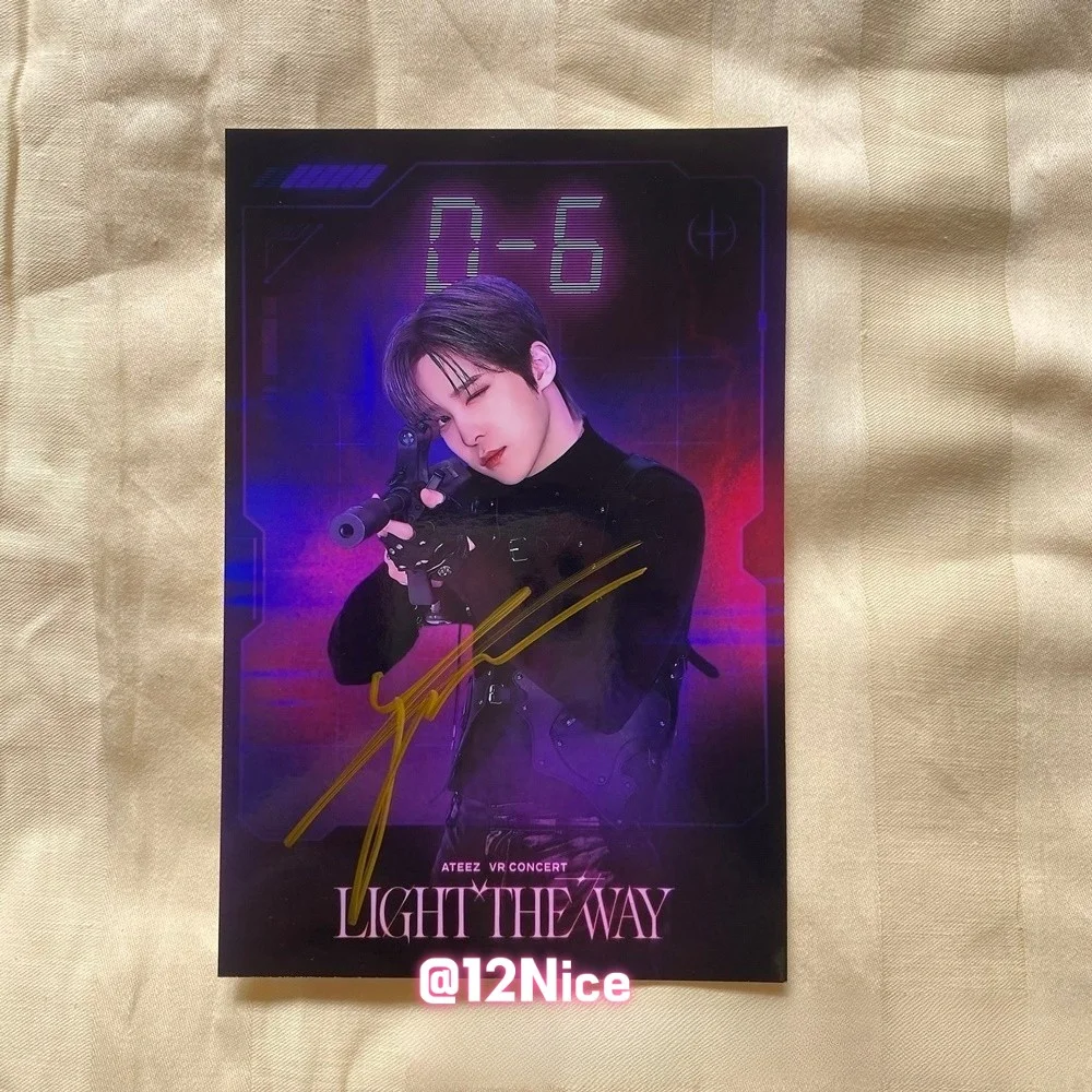 ATEEZ Autographed Signed Photo Light The Way K-POP Collection 4*6 2025 #Nice, image 4
