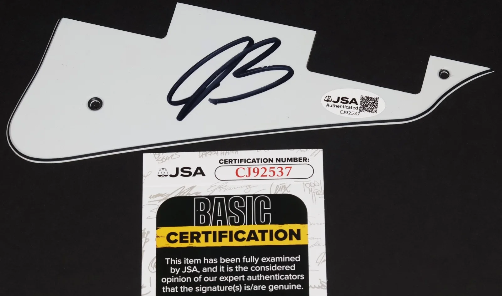 JOE BONAMASSA Hand SIGNED Les Paul Guitar PICKGUARD + JSA COA autograph, image 2