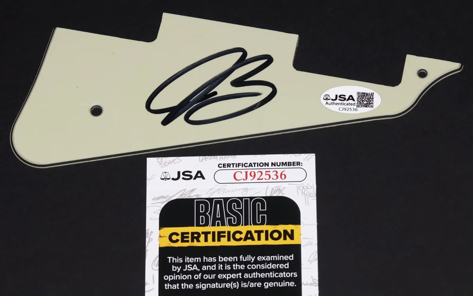 JOE BONAMASSA Hand SIGNED Les Paul Guitar PICKGUARD + JSA COA autograph, изображение 2