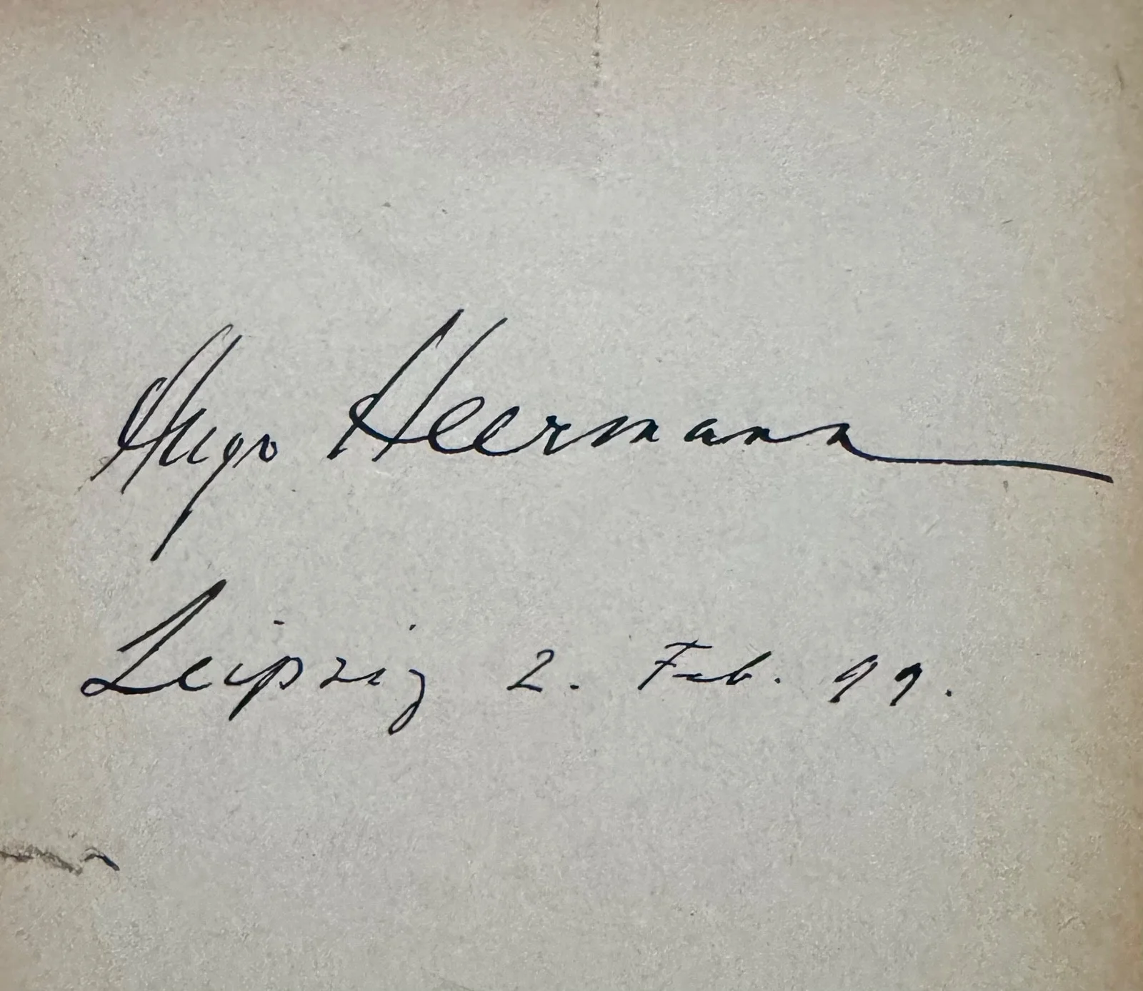Hugo Heermann Autograph and Photo, signed 1899, violinist composer, image 3