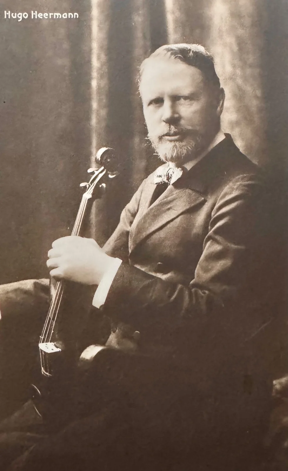 Hugo Heermann Autograph and Photo, signed 1899, violinist composer, image 4