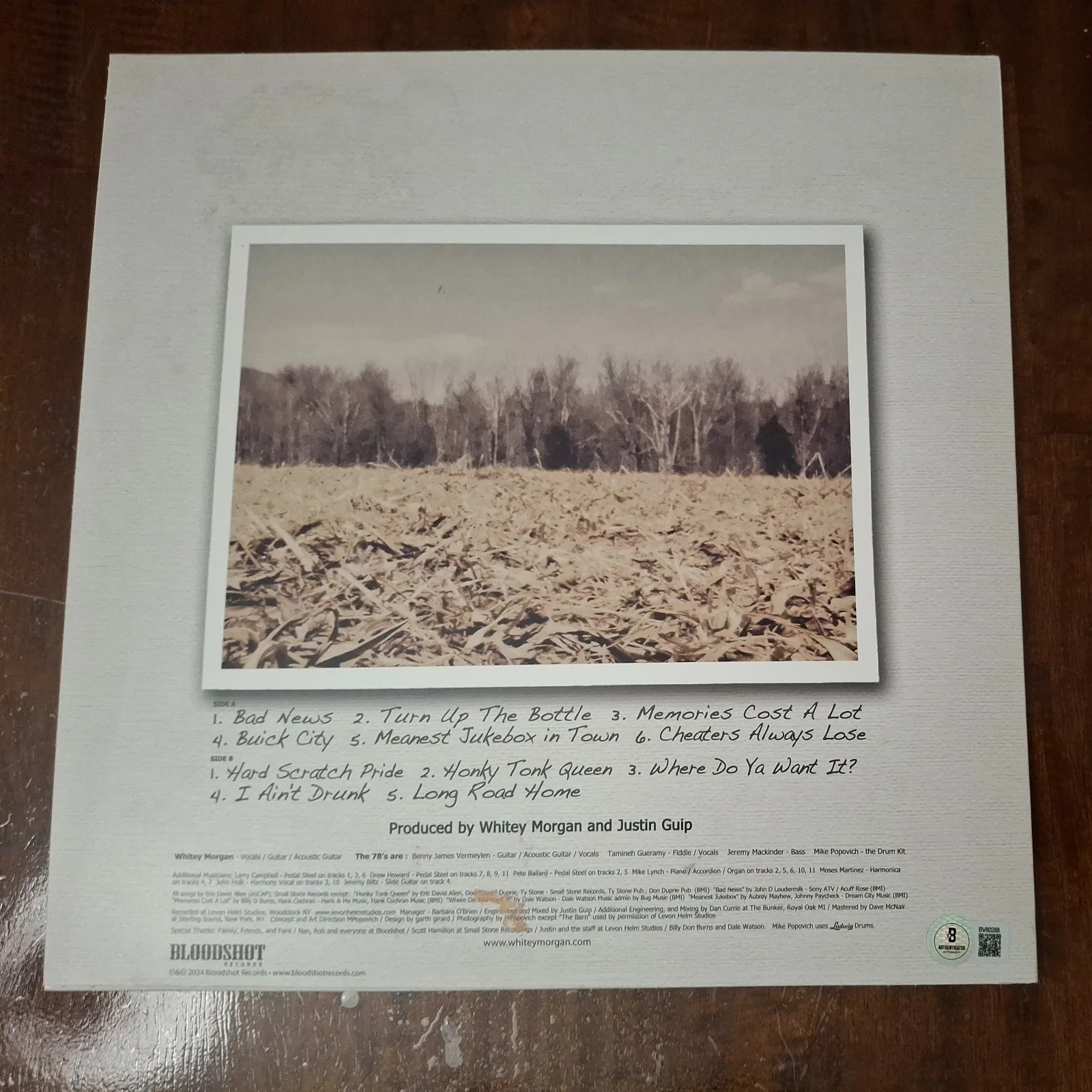 Whitey Morgan and The 78's Signed Autographed Vinyl Beckett Bas COA #BV80288, image 3