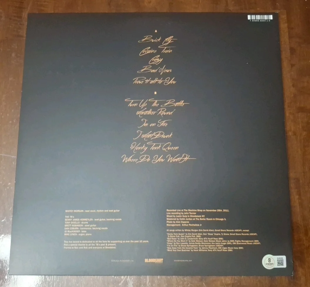 Whitey Morgan and The 78's Signed Autographed Vinyl Beckett Bas COA #BV80286, image 3