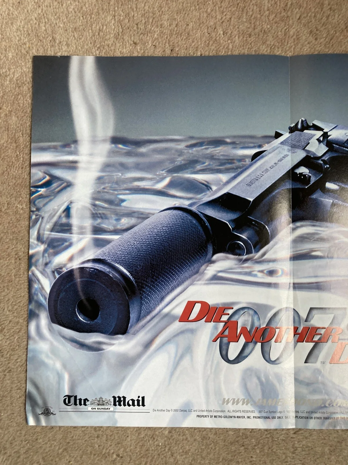 Die Another Day (James Bond) Daily Mail Double Sided Poster 42cm x 30cm, image 3